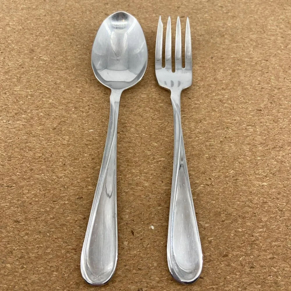 4 Pc Oneida USA Flight Reliance Assortment Fork Spoon Knives Flatware Silverware